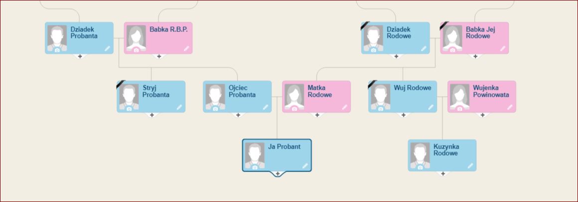 MyHeritage, genialny serwis genealogiczny, diabeł wcielony ekran roboczy drzewo