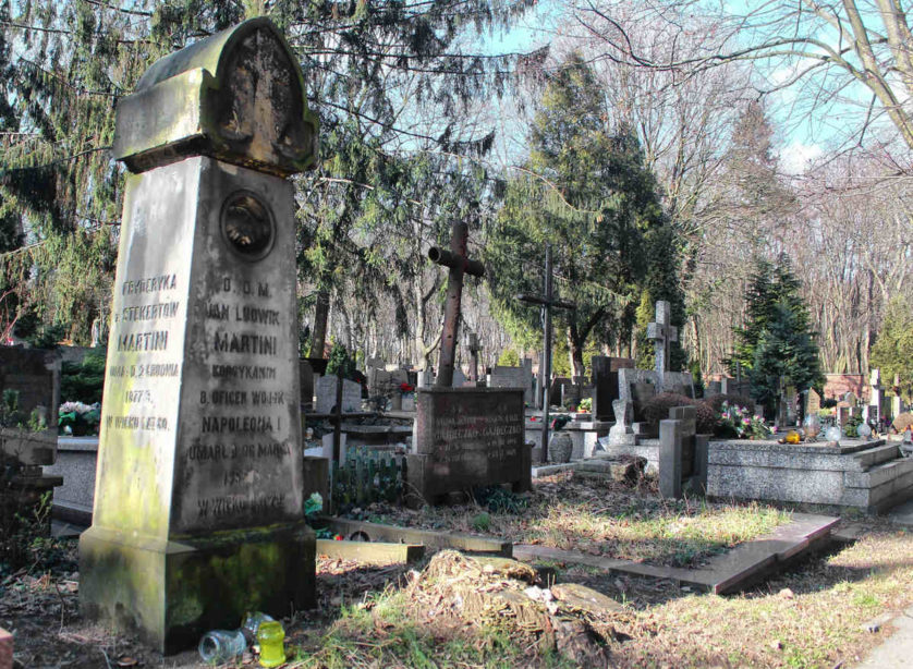 Jan Ludwik Martini grób na cmentarzu Ewangelicko-Augsburskim