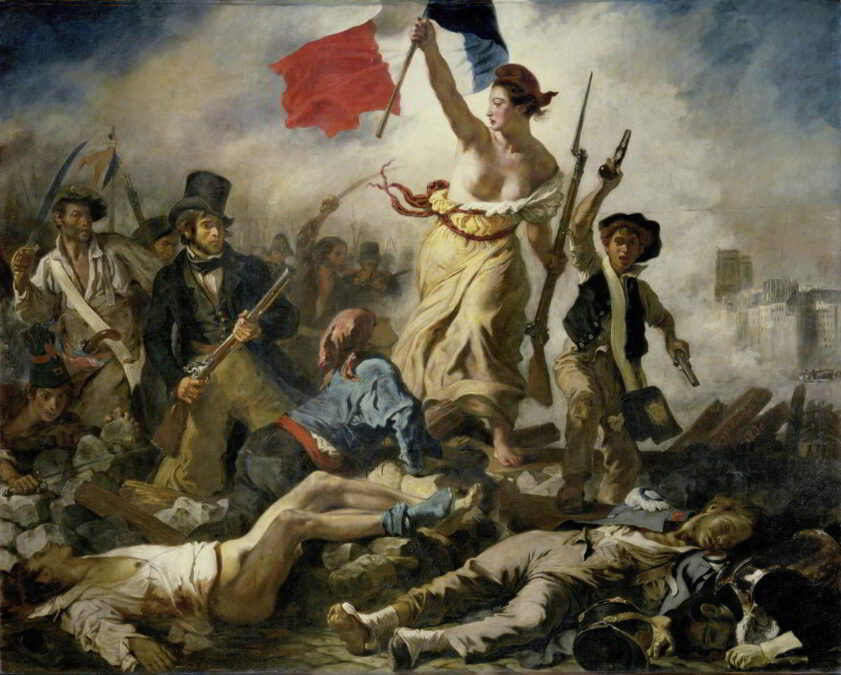 W rewolucji lipcowej we Francji 1830 roku brał udział Jean-Baptiste Jolly. Wolność wiodąca lud na barykady (fr. La Liberté guidant le peuple) Eugène Delacroix