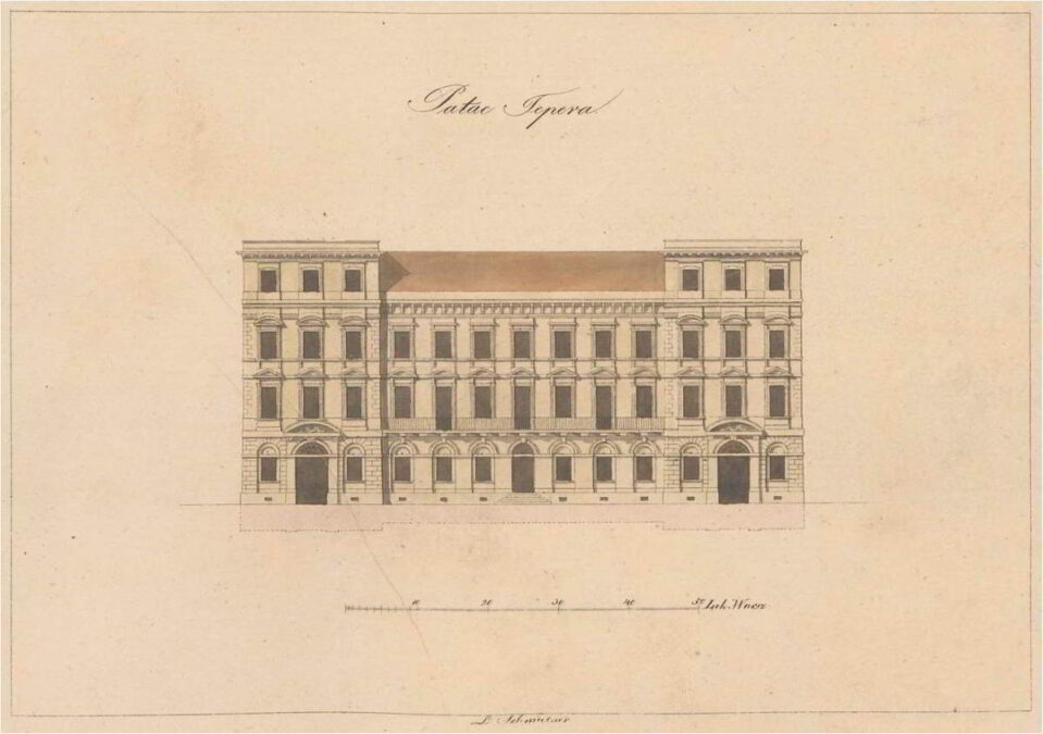 Pałac Teppera projektu Efraima Szregera 1823-1824 Źródło: Muzeum Narodowe w Warszawie
